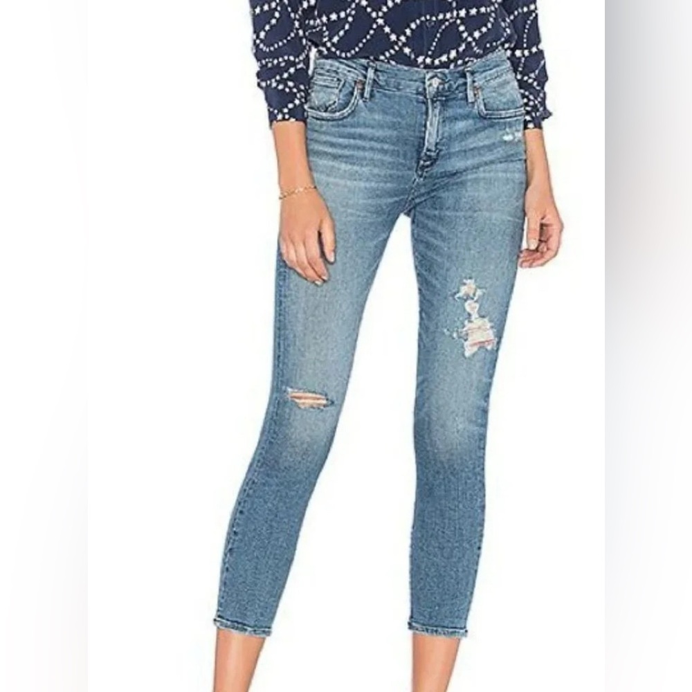 Agolde Sophie High Rise Skinny  Distressed Jeans sz 29